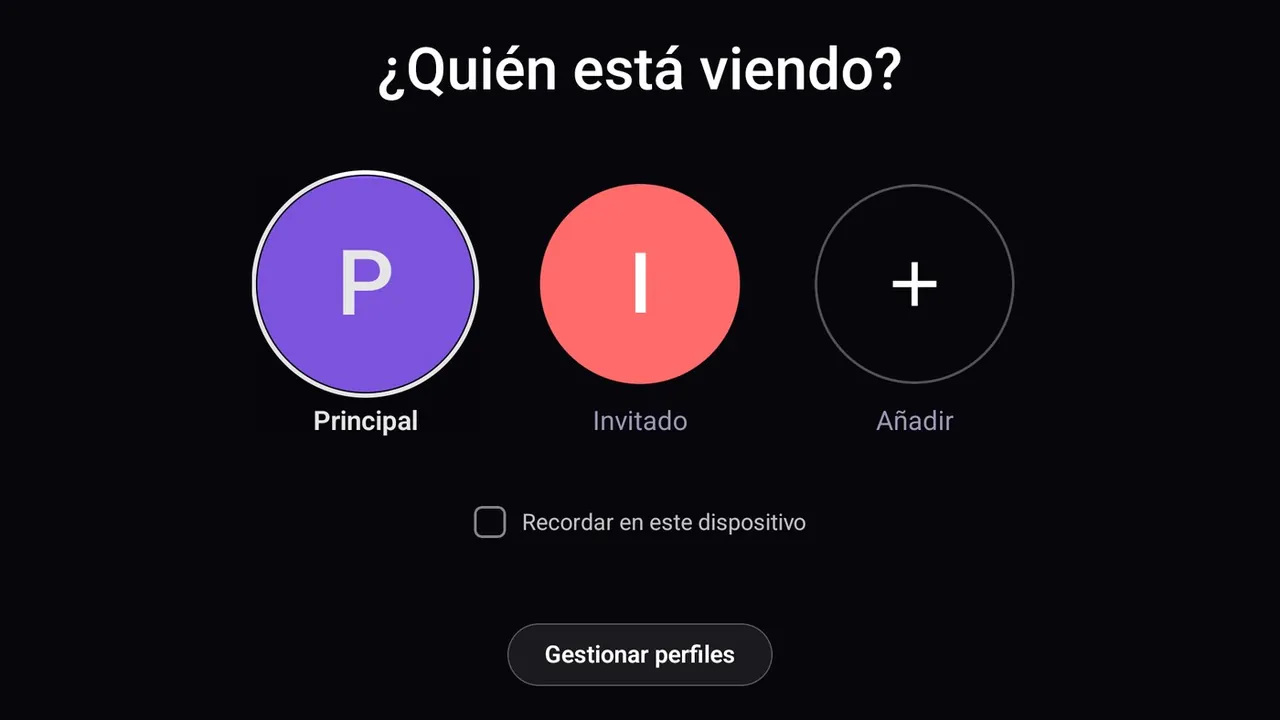 Elige tu perfil en ¿Quién está viendo?
